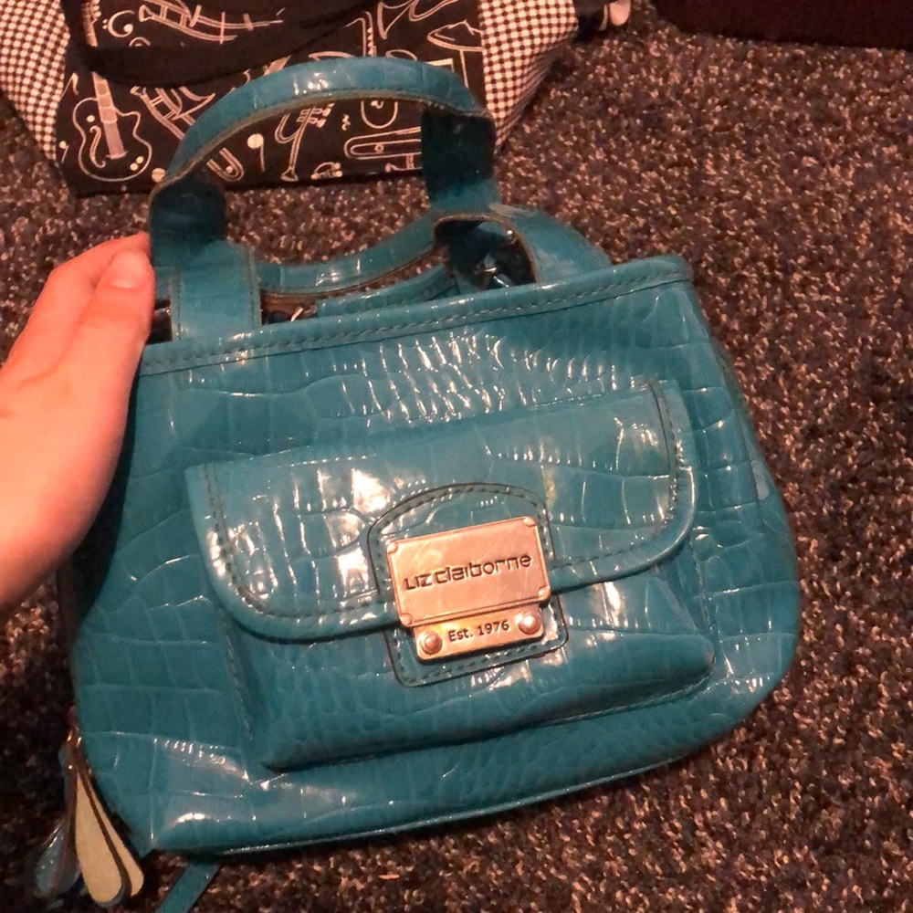 Aqua Liz Claiborne shoulder bag